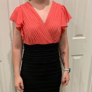Pink and black dress